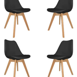 Set x4 Sillas Comedor Nórdicas Tapizadas – Estilo Tulip, Interior y Exterior (ENVÍO GRATIS)