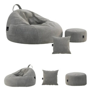 Puff Silla Diseño Gota + Reposapiés + Cojín (ENVÍO GRATIS)