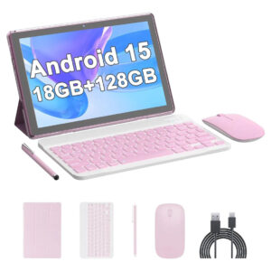 Tablet Android 13 10,1″ con Teclado – 8 GB RAM y 128 GB Almacenamiento (ENVÍO GRATIS)