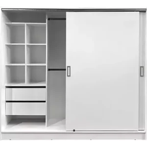 Placard Puertas Corredizas Diseños Modernos blanco 180 X 56 X 180 cm cubos moderno 8180