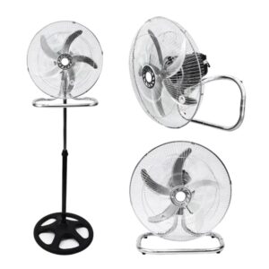 Ventilador 3 En 1 Winco 18 W118 5 Aspas 1100w Color de la estructura Negro Color de las aspas Gris Diámetro 18 " Material de las aspas Aluminio